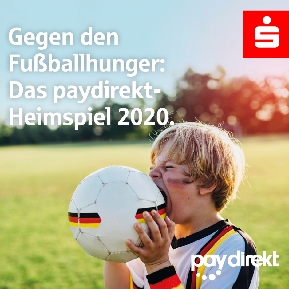 Gegen den Fußballhunger! Das paydirekt-Heimspiel 2020.