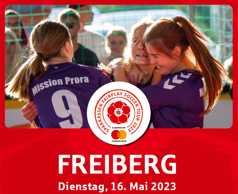 Sparkassen Fairplay Soccer Tour: 16.5.2023 in Freiberg – anmelden und kicken!