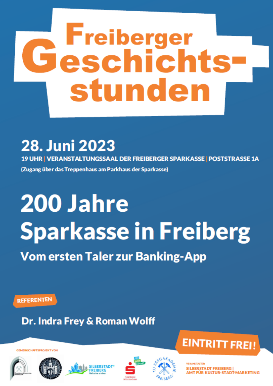 Freiberger Geschichtsstunde am 28.6.2023: „Vom ersten Taler zur Banking-App.“