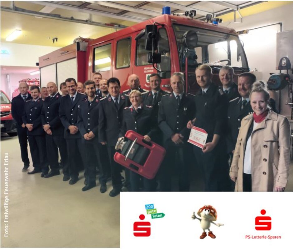 200 gute Taten: Förderung für die Freiwillige Feuerwehr Erlau