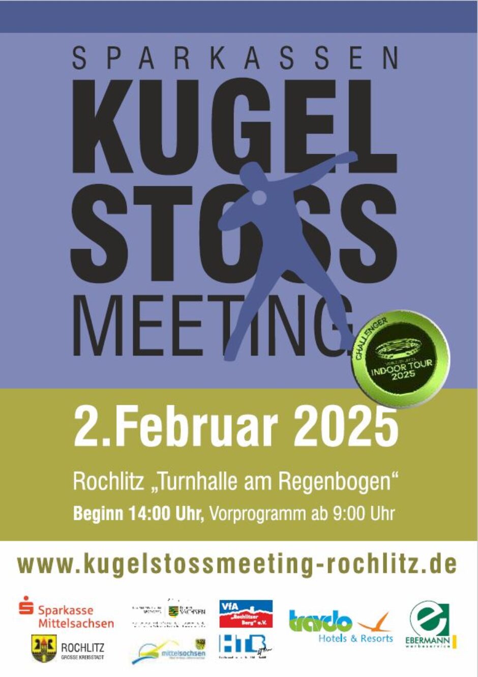 Sparkassen-Kugelstoßmeeting in Rochlitz: Freikarten für den 2. Februar 2025 gewinnen!