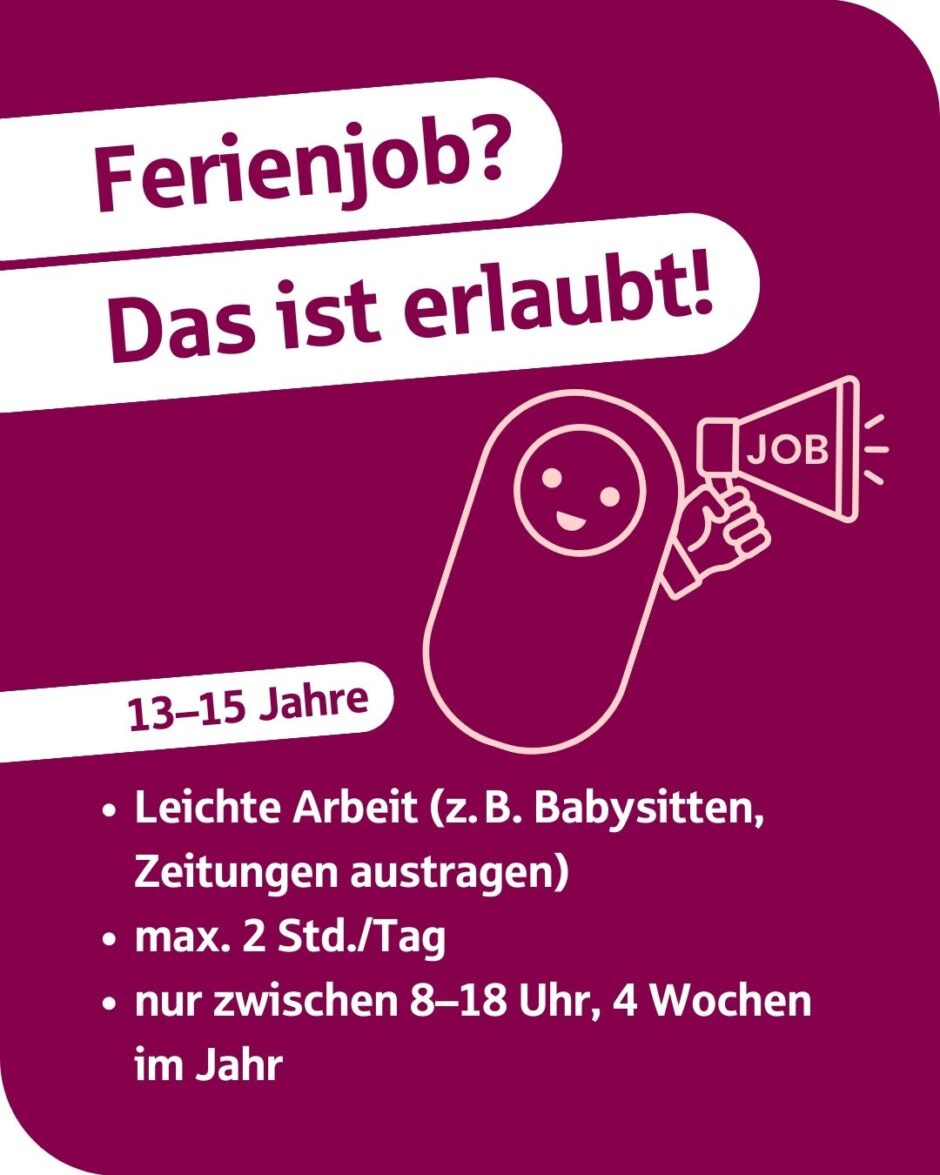 „Geld und Haushalt“ im Juni: Ferienjobs – das ist erlaubt.