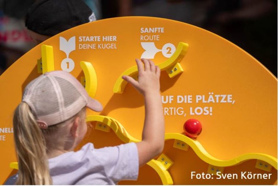 Wir bringen regionale Projekte ins Rollen: Neue Kugelbahn in Neuhausen.