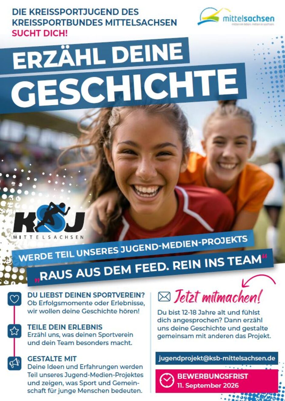 Raus aus dem Feed. Rein ins Team: Kreissportjugend sucht Jugendliche für neues Medienprojekt